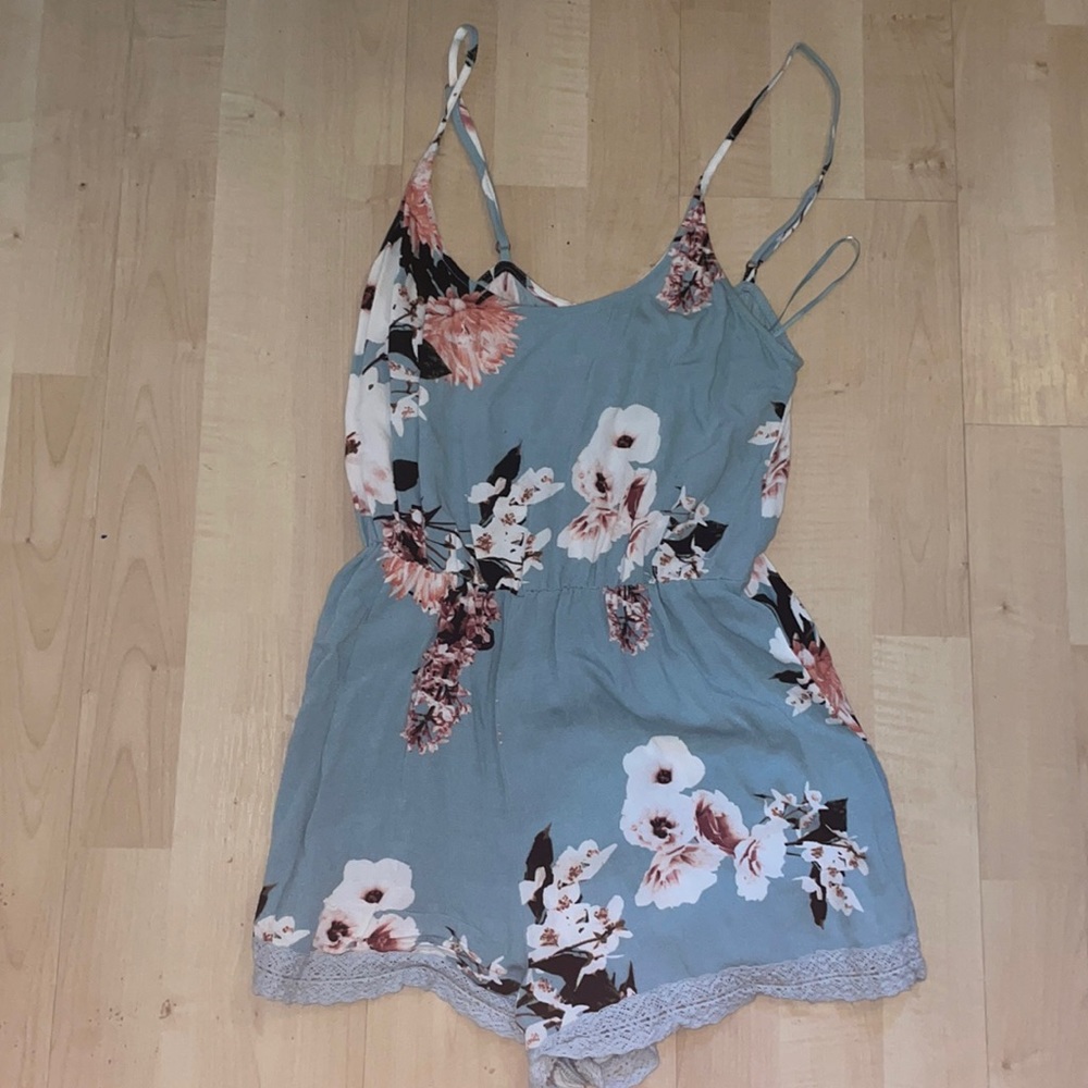 Kendall and Kylie Romper Blue